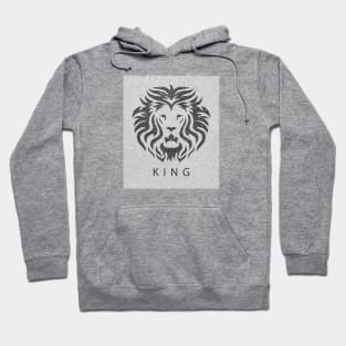 'KING' Lion Head - Grey Hoodie